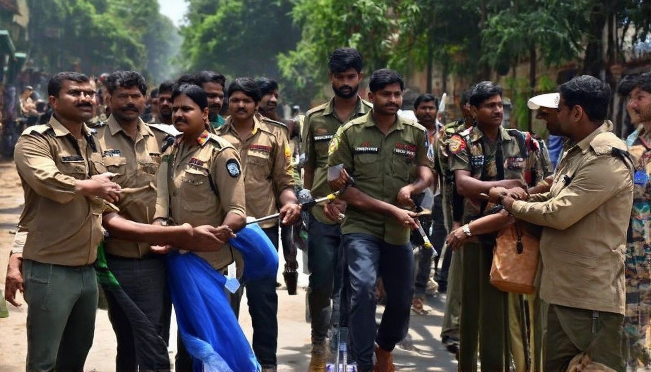 A video of an army lathi charge during riots in Bangladesh’s general elections is being shared as an incident from West Bengal
