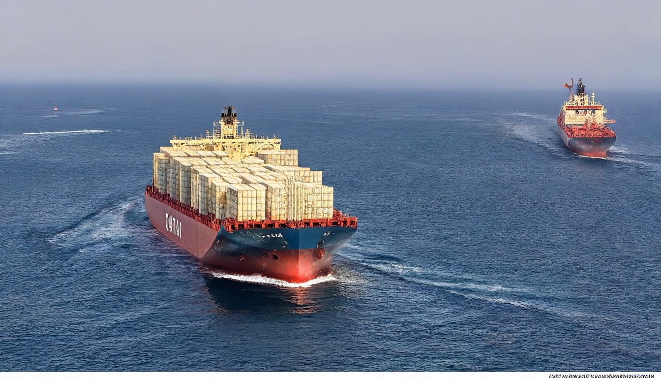 Loaded Qatar LNG vessels retreat after nearing Strait of Hormuz