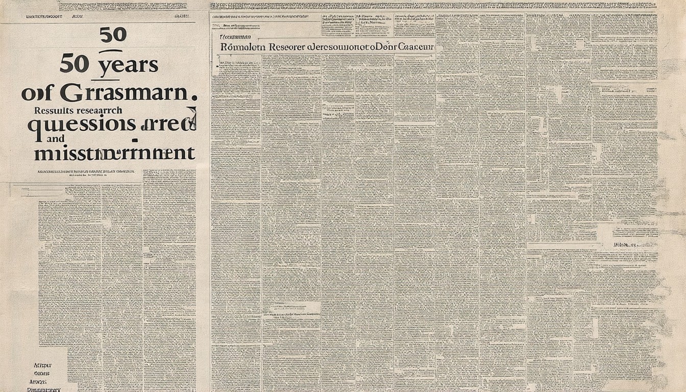 50 years of Graßmann research: results, unresolved questions and misinterpretations