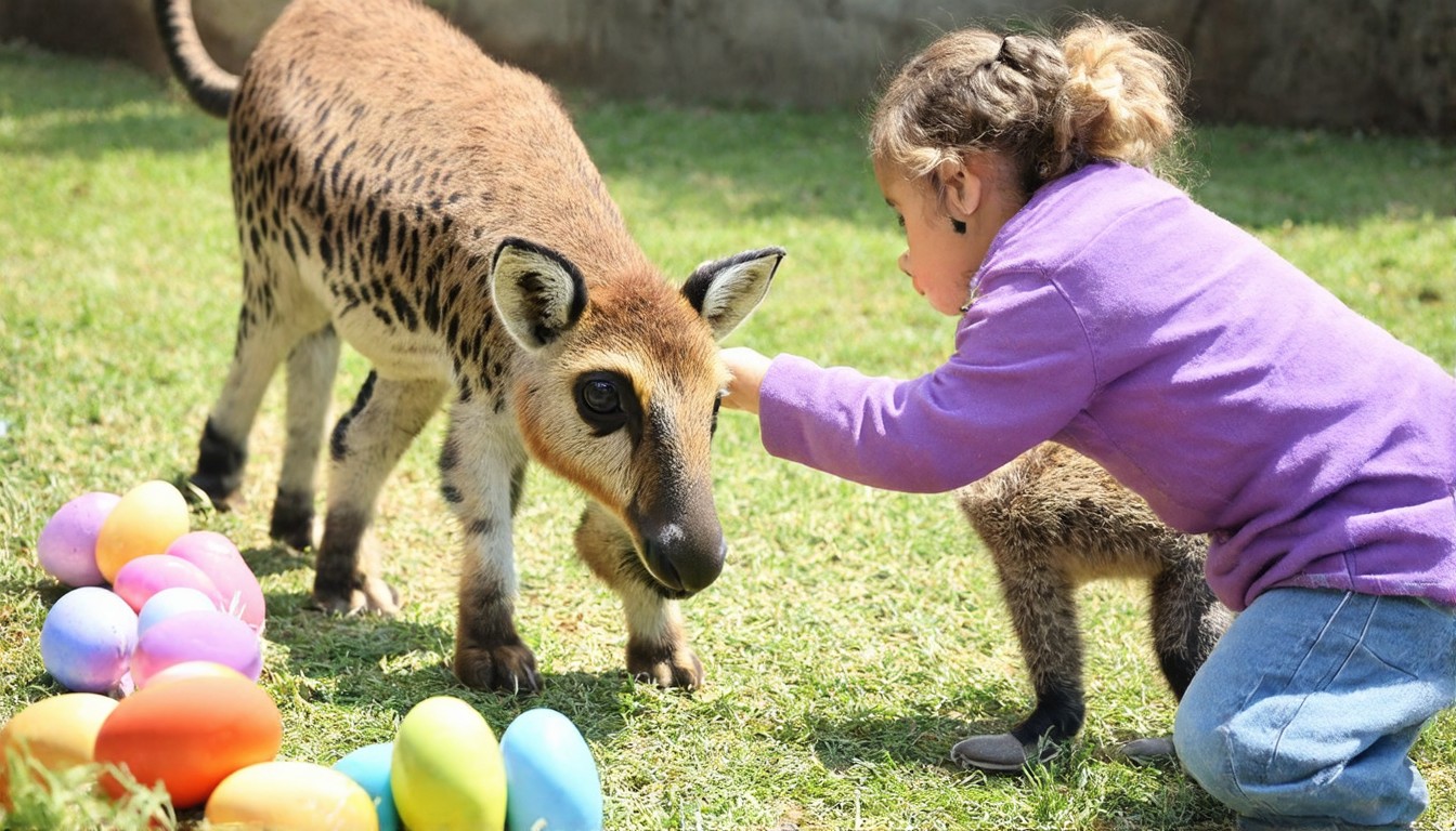 Chilean zoo stages an Easter egg hunt with treats for the animals