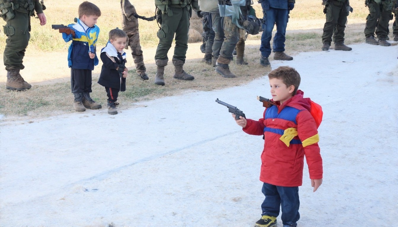 Ukrainian children taken at gunpoint by Russian forces in Kherson, documents show