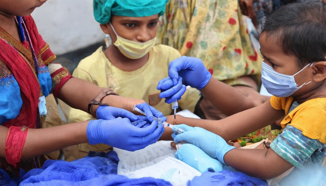 Emergency jabs after 100 children die of suspected measles in a month in Bangladesh