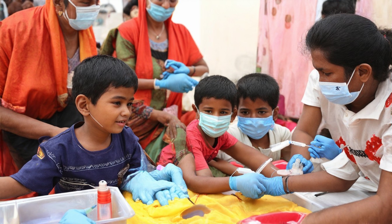 Emergency jabs after 100 children die of suspected measles in a month in Bangladesh