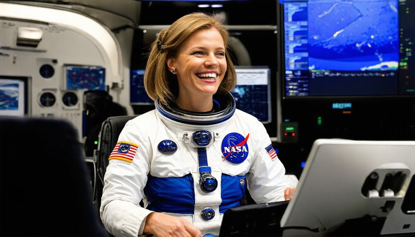 Laughter, tears: historic day for astronaut Jenni Gibbons in Houston