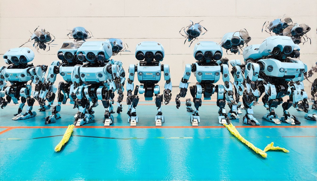 Too many cooks, or too many robots? Finding a Goldilocks level of randomness to keep robot swarms moving
