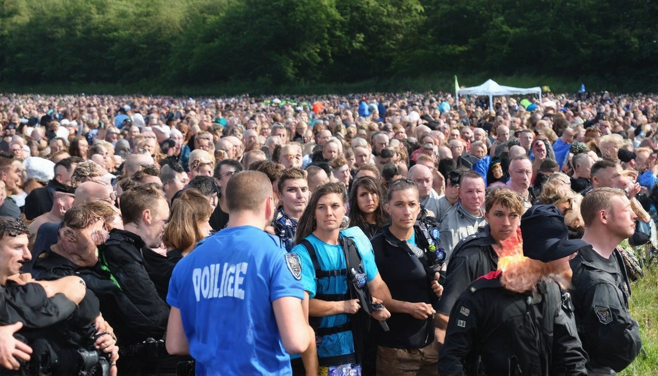 Police shutting down illegal rave accused of 'unethical' violence