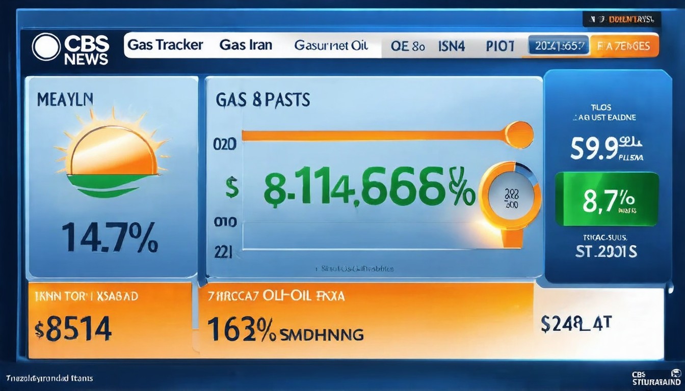 CBS News gas and oil price tracker shows how much energy costs are rising