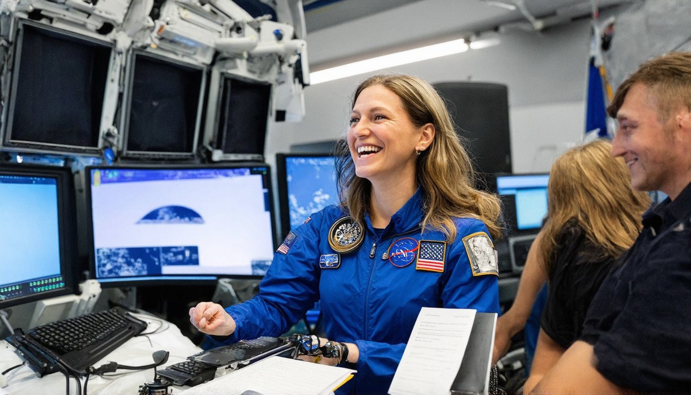 Laughter, tears: Historic day for astronaut Jenni Gibbons in Houston