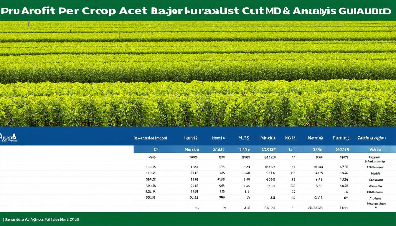 Profit Per Acre of Major Crops in India (Crop Income & Cost Analysis Guide)