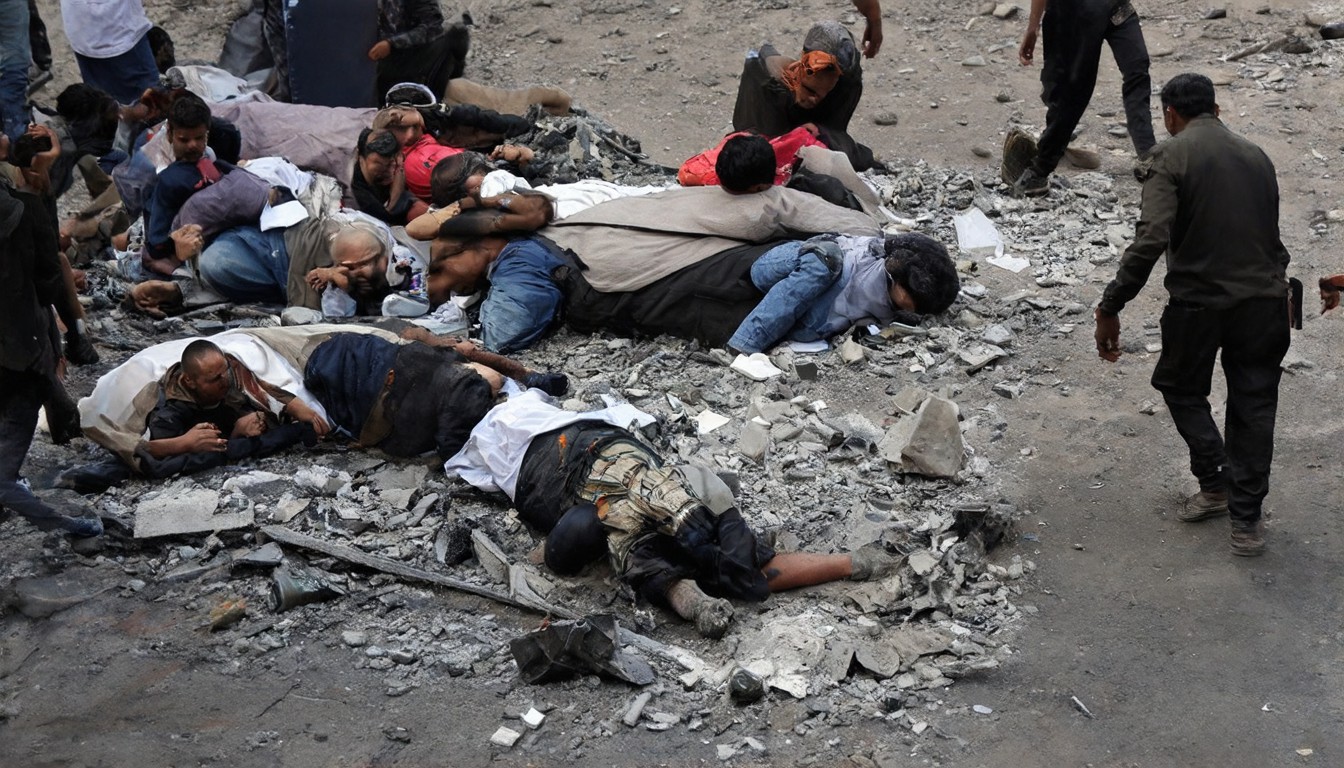 Israeli air strike hits crowd in Gaza City