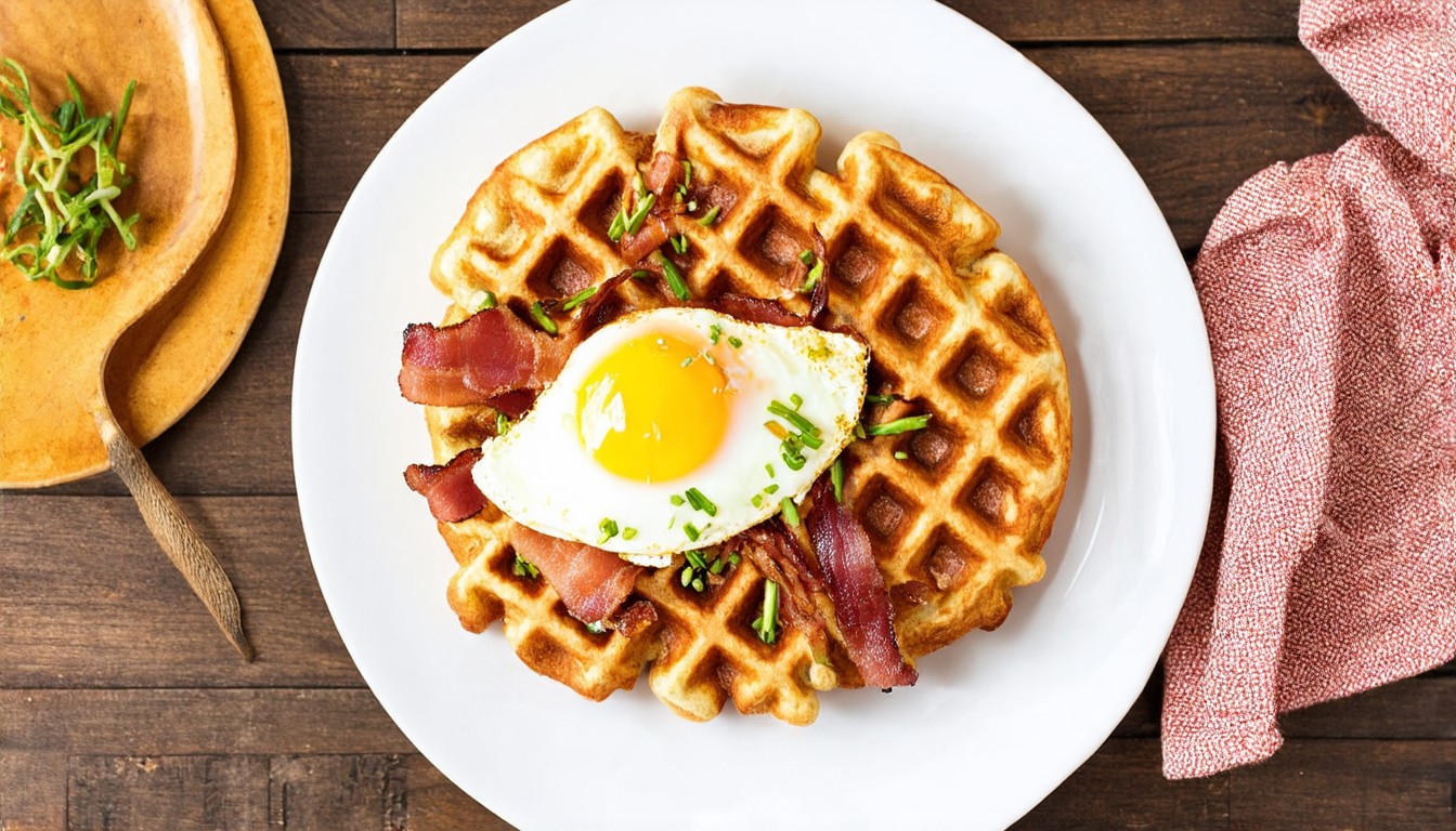 Bacon Waffles with Chives Recipe