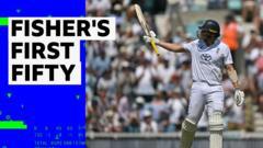 Fisher's First Test Half-Century Sparks England's Hope