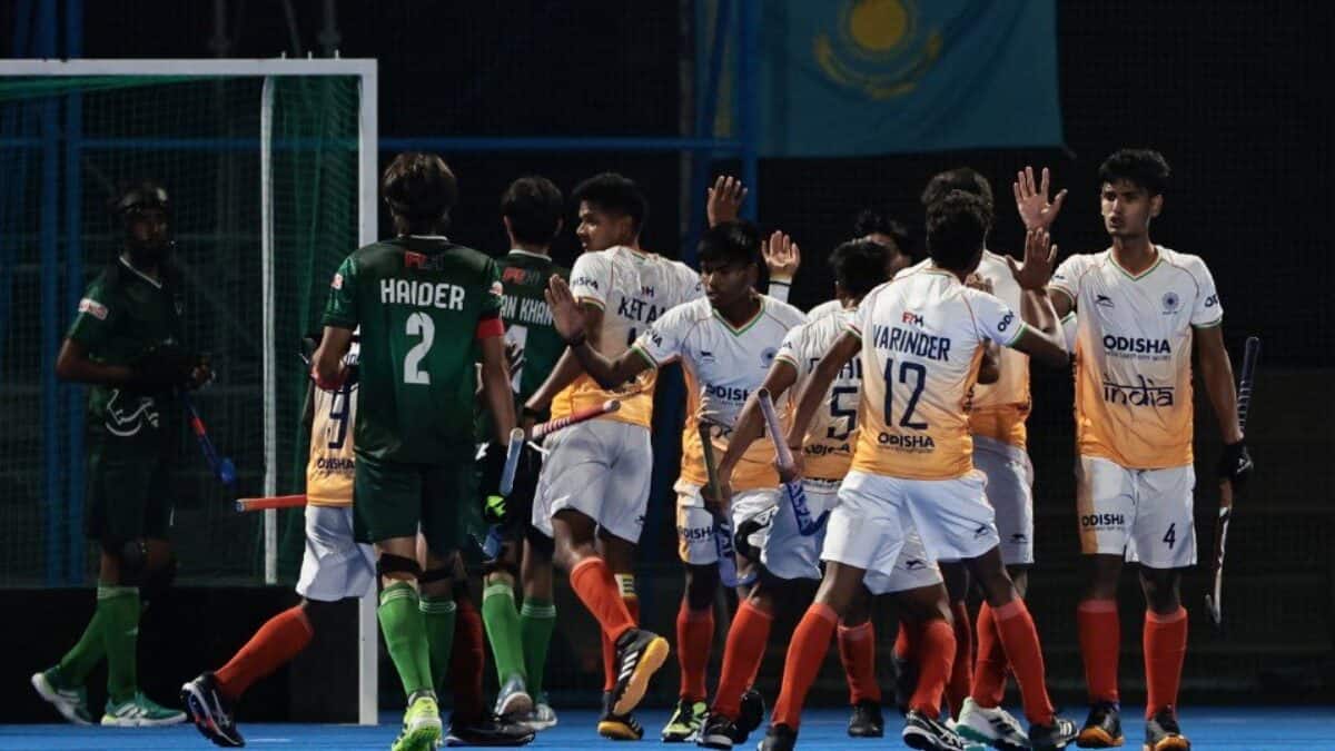 India Triumphs Over Pakistan in U18 Asia Cup Hockey Despite Dramatic Celebration