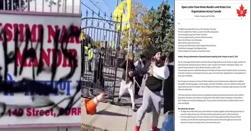 Canada: Hindu groups condemn planned Khalistan rallies outside temples; urge authorities to act