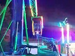 Terrifying moment woman is hurled off carnival ride into arms of man below who SAVES the day by catching her